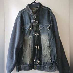 Vintage Pelle Pelle Blue Denim Knit Jacket